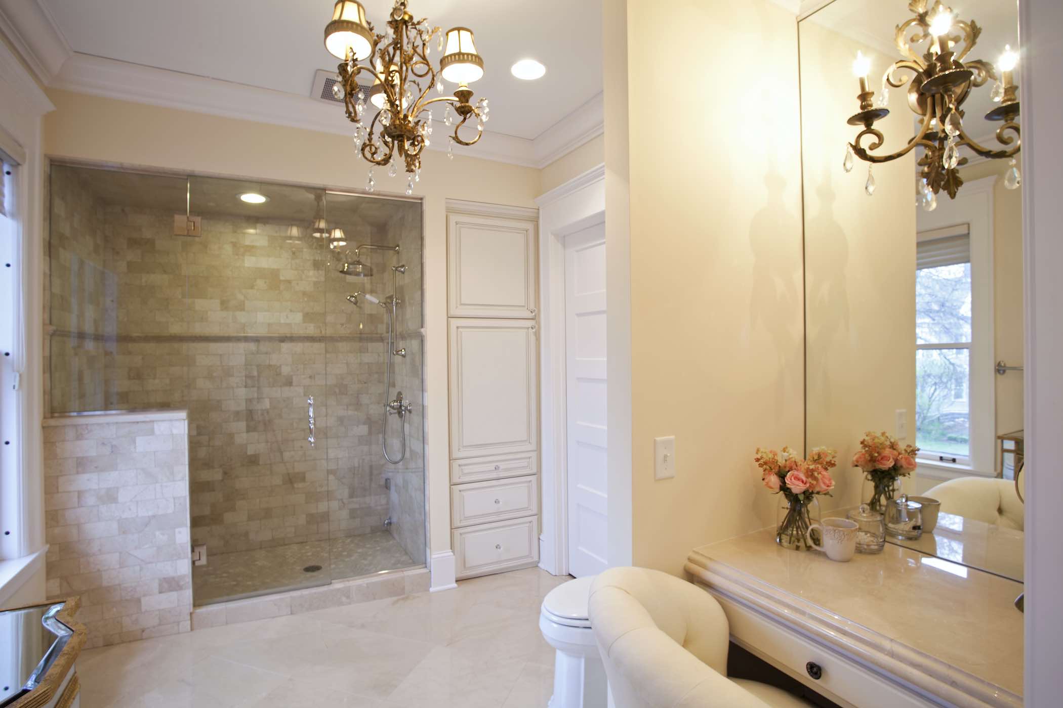 Elegant White Bathroom Remodel
