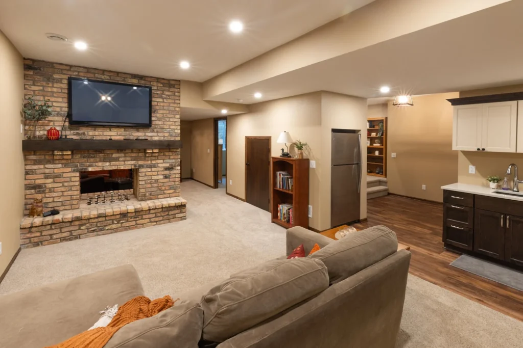 Two Basements Arden Hills 1980's Two-Story Tudor Basement Renovation - New Spaces