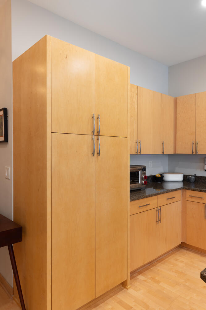 Curbless accessible bathroom remodel with grab bar blocking in a Minneapolis condo by New Spaces