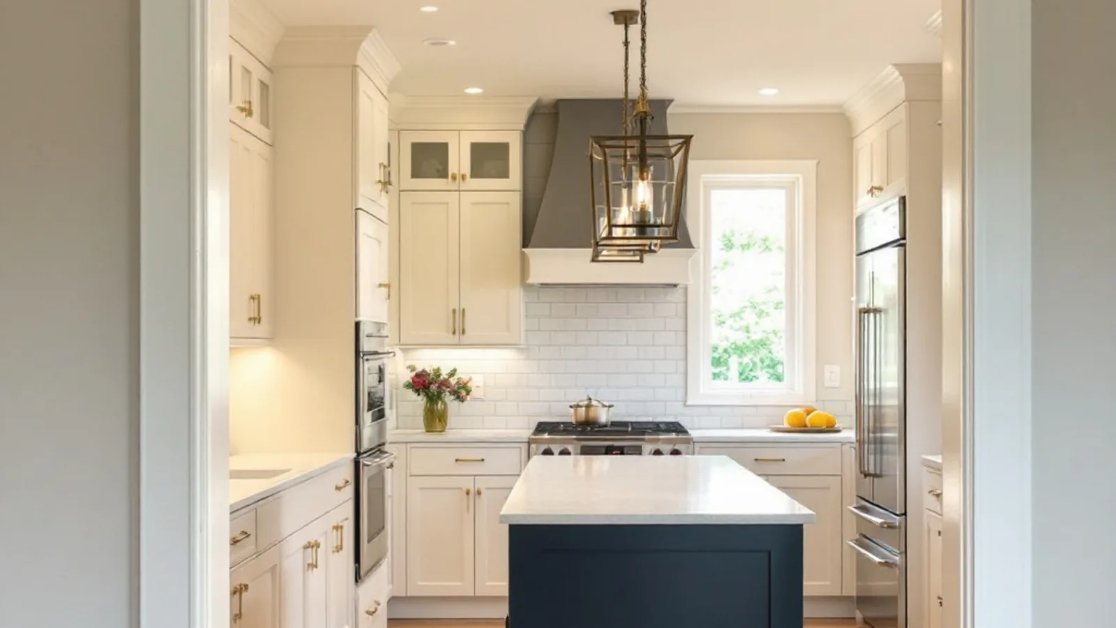 Remodeled kitchen and refreshed exterior entry of a Minnesota home