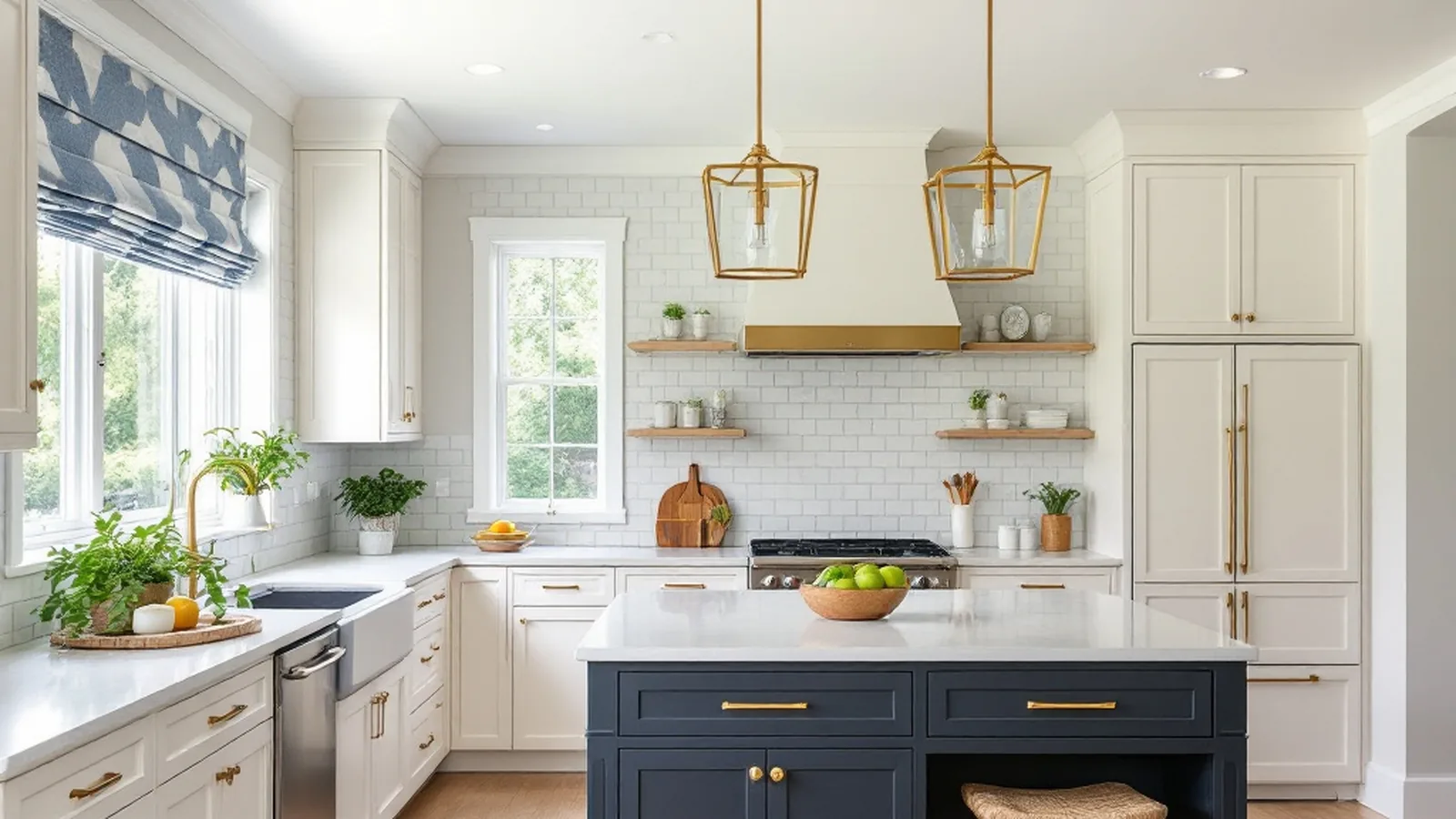Trend-forward kitchen remodel with cream shaker cabinetry in Edina, MN