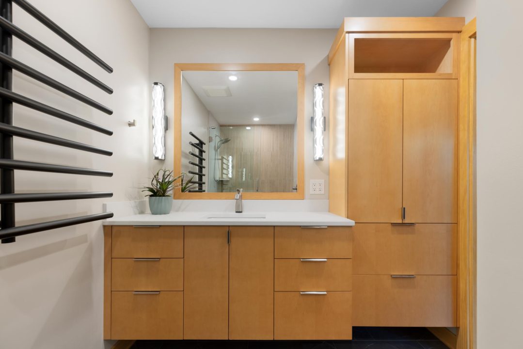 Bloomington 1970's California Contemporary/Mid-Century Rambler Bathroom Remodel