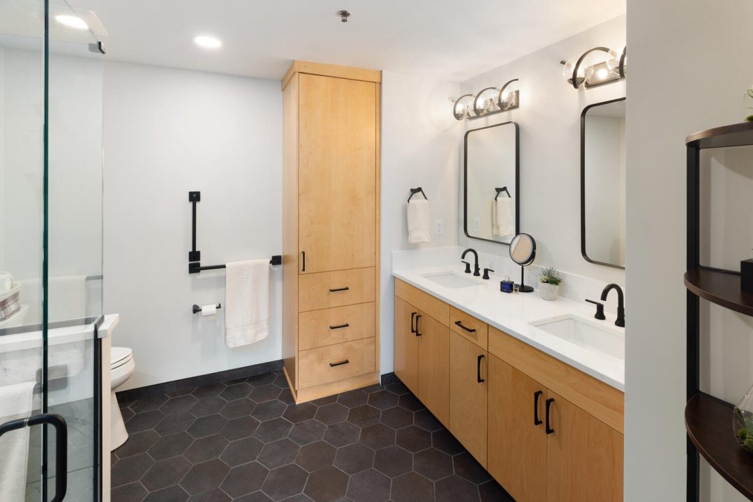 Minneapolis 2005-Built Condo ADA Accessible Bathroom Remodel
